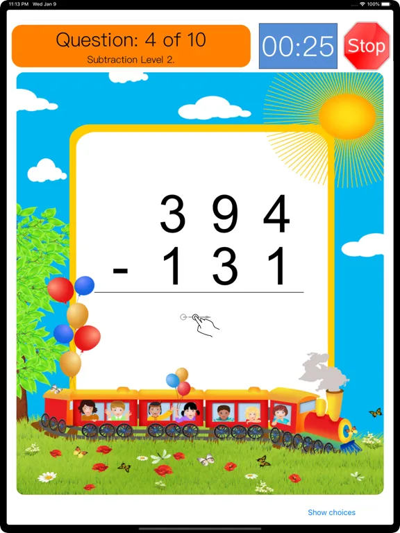 Capturas de tela do Benkyou Math: Grade 3 iPad 