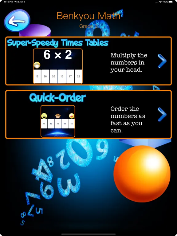 Capturas de tela do Benkyou Math: Grade 3 iPad 