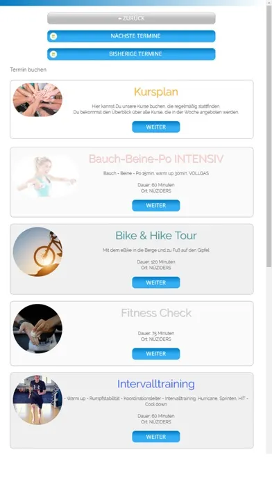 Captures d'écran de Berlinger Fitness Training