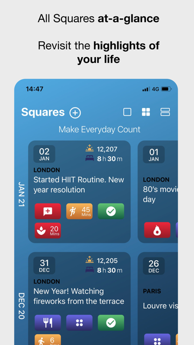 Capturas de pantalla de Square Journal