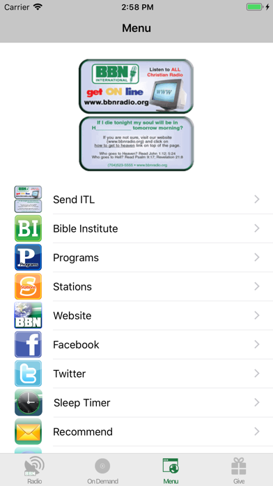 Tangkapan layar BBN - Christian Radio