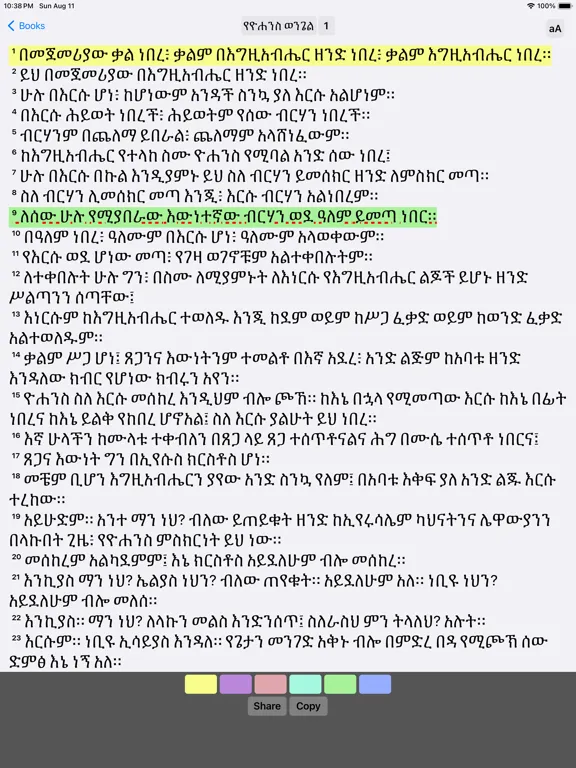 ภาพหน้าจอของ Amharic Bible iPad 