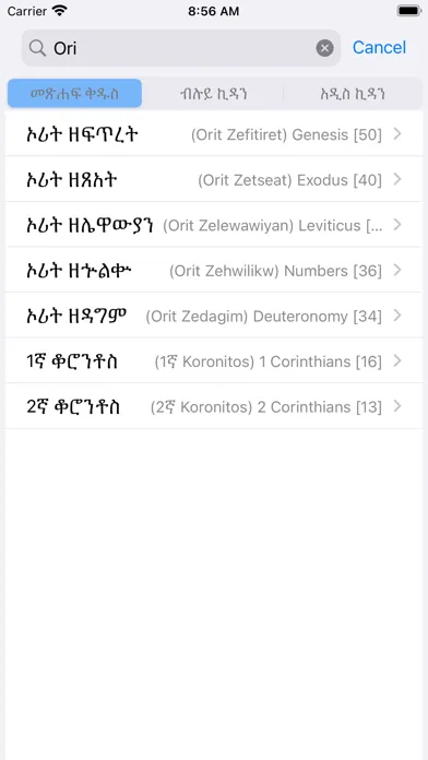 ภาพหน้าจอของ Amharic Bible