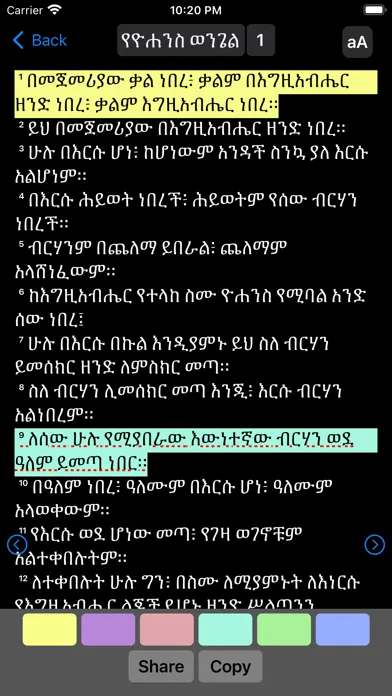 ภาพหน้าจอของ Amharic Bible