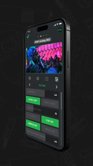 ภาพหน้าจอของ NDI PTZ Control