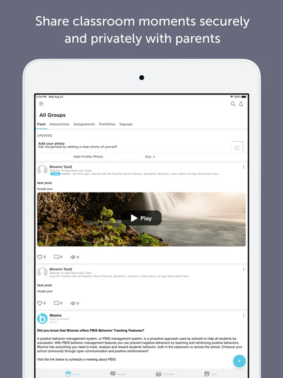 تصاویر Bloomz: For Teachers & Schools iPad 
