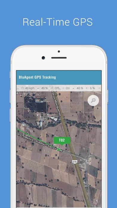 Capturas de tela do BluAgent GPS Tracking