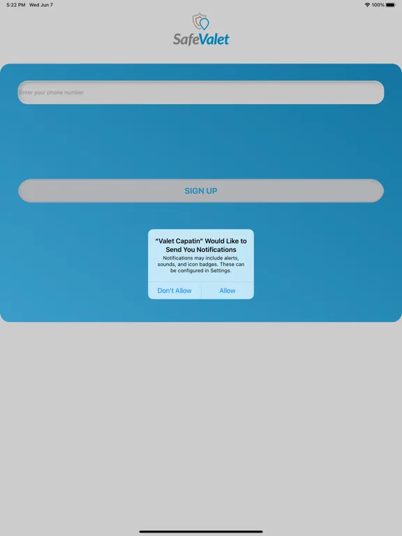 Safe Valet Captain iPad  Screenshots