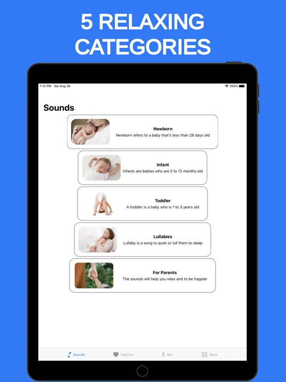 Newborn - Baby White Noise iPad  스크린샷