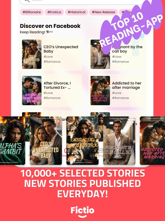Zrzuty ekranu Fictio - Good Novels, Stories iPad 