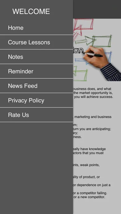 Ảnh chụp màn hình của Business Plan Startup Guide