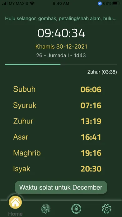 Capturas de tela do Ma Solat