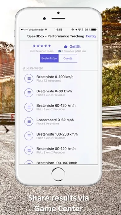SpeedBox Performance Tracking应用截图