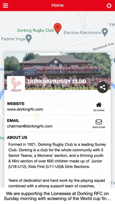 Dorking Rugby Club Screenshots
