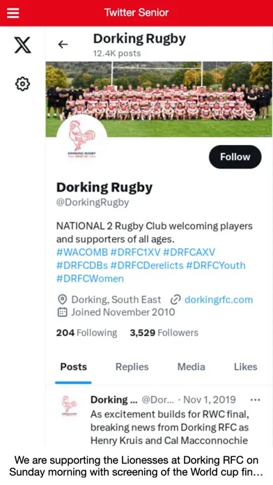 Dorking Rugby Club Screenshots