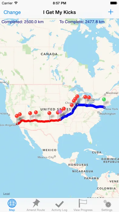 Virtual Journeys for Strava Screenshots