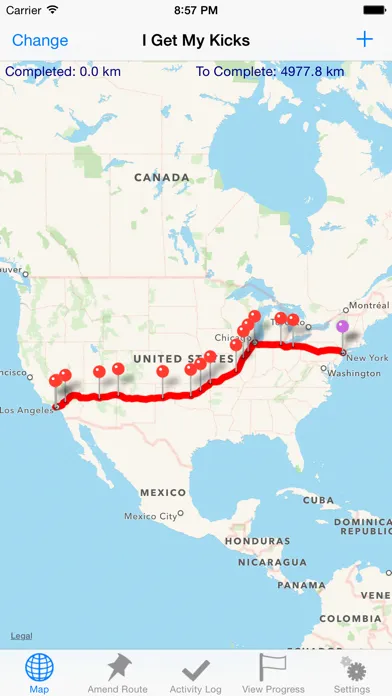 Virtual Journeys for Strava Screenshots
