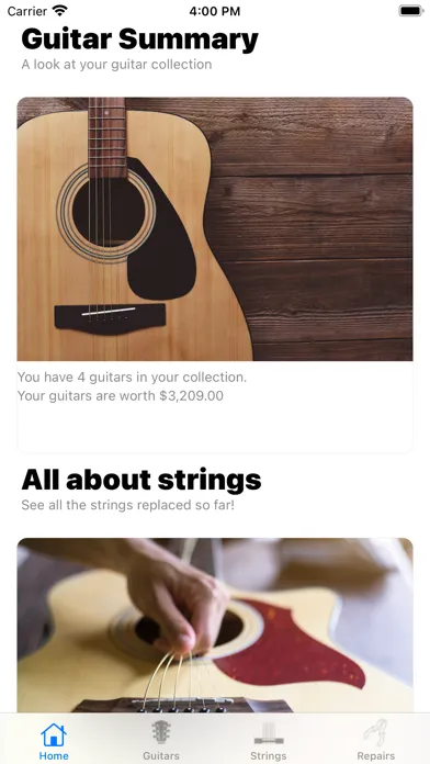 Capturas de tela do My Guitars