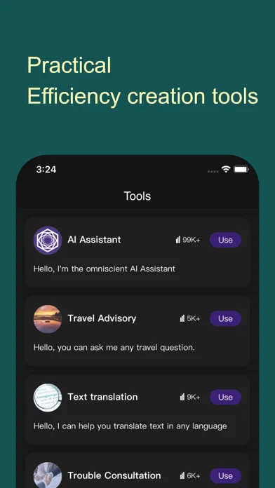 Captures d'écran de ChatterMind - AI Assistant Hub