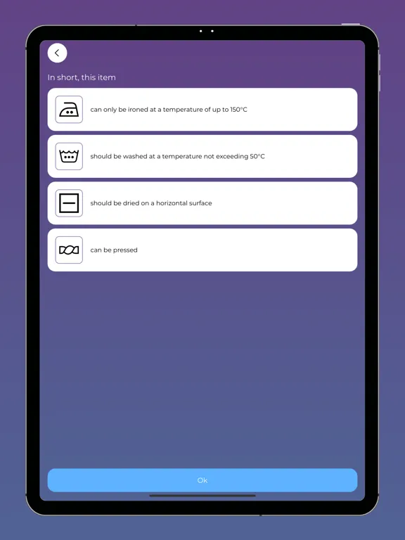 Laundry Guide iPad  স্ক্রিনশট