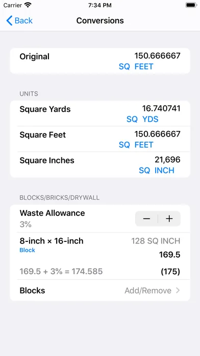 Screenshot di Construction Calculator++