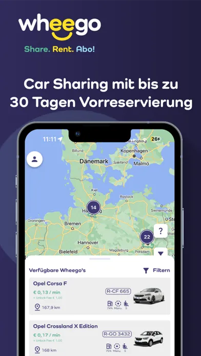 wheego share, rent, abo Screenshots