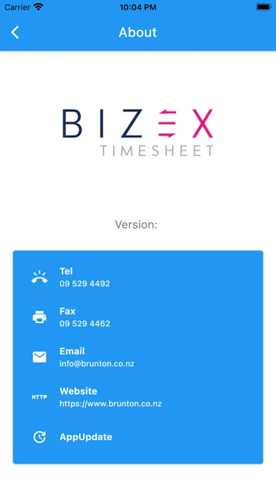 BruntonTimeSheet Screenshots