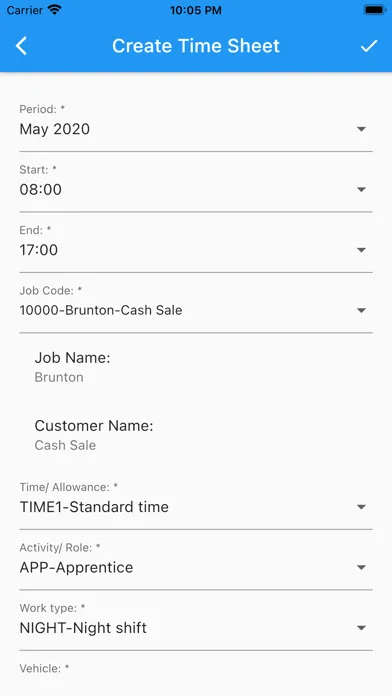 BruntonTimeSheet Screenshots