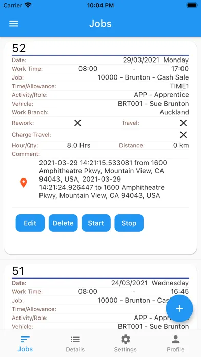 BruntonTimeSheet Screenshots
