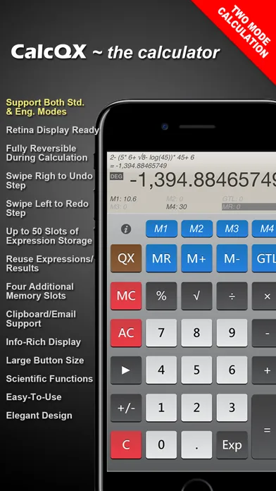 ภาพหน้าจอของ CalcQX LITE - the calculator