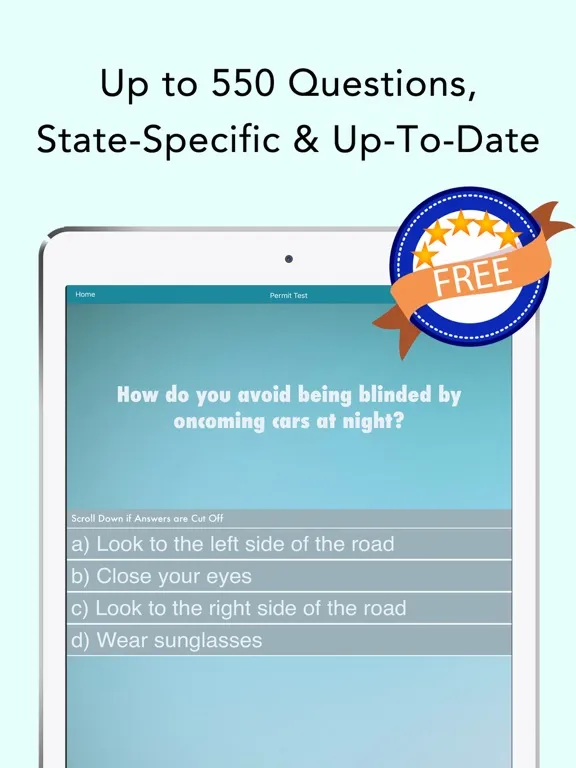 Capturas de tela do California DMV Test iPad 