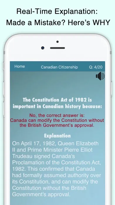 Captures d'écran de Canada Citizenship Test