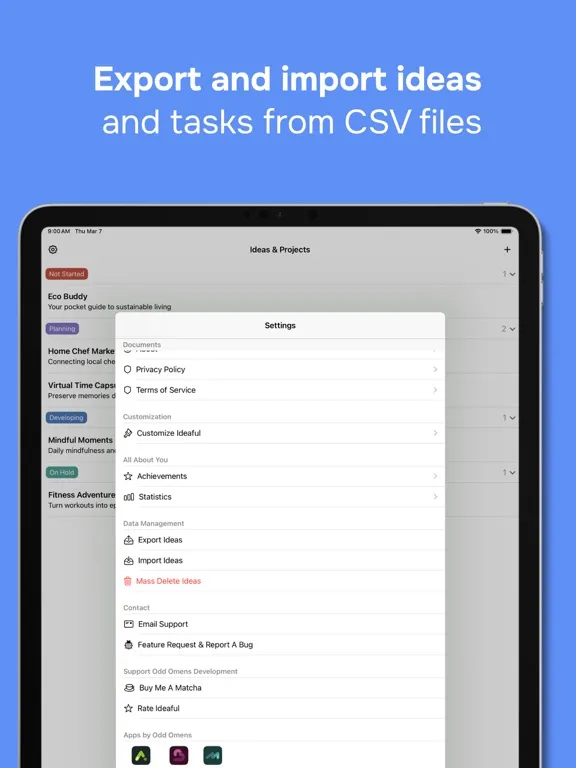 Zrzuty ekranu Ideaful: To-do list & Notes iPad 