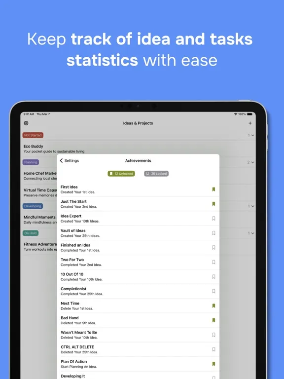Zrzuty ekranu Ideaful: To-do list & Notes iPad 