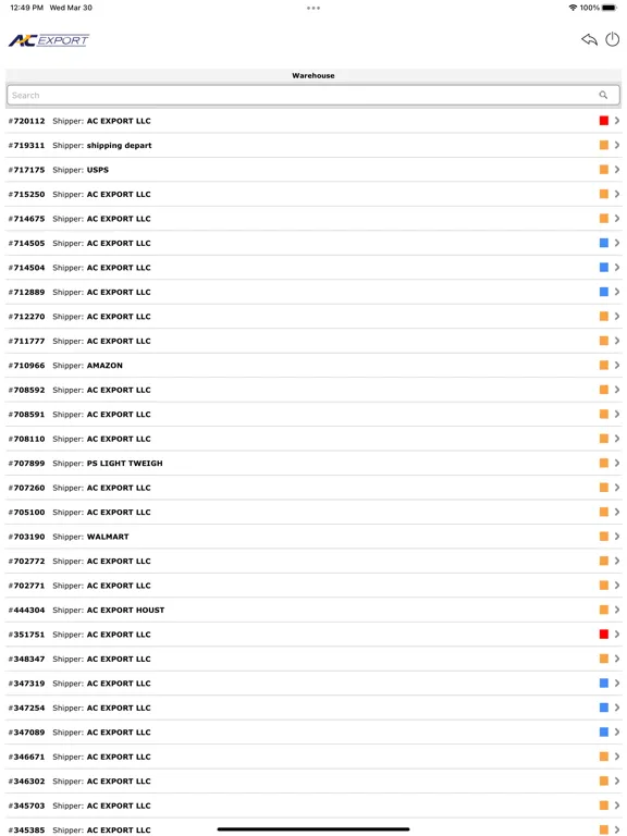AC Exports iPad  Screenshots