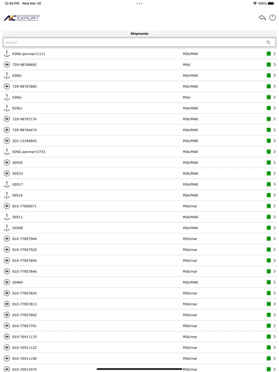 AC Exports iPad  Screenshots