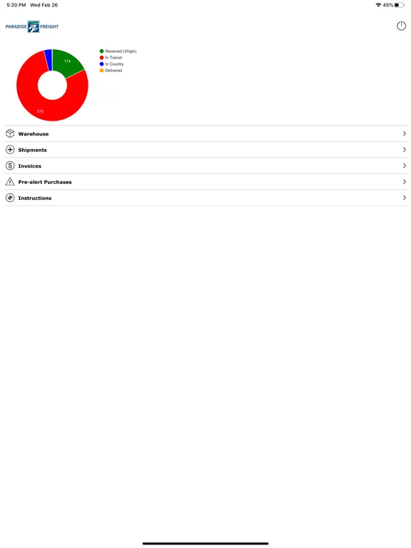 Tangkapan layar Paradise Freight iPad 