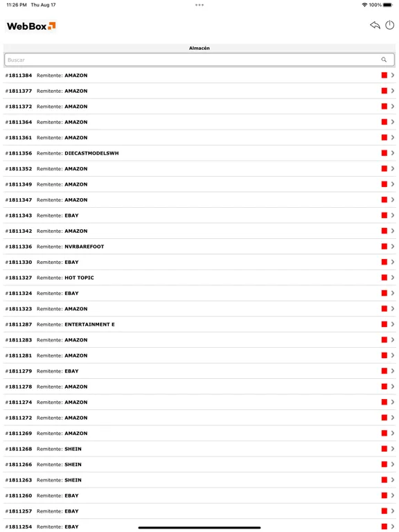 WebBox © iPad  Screenshots