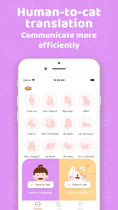 Cat Translator: Meow Language سکرین شاٹس