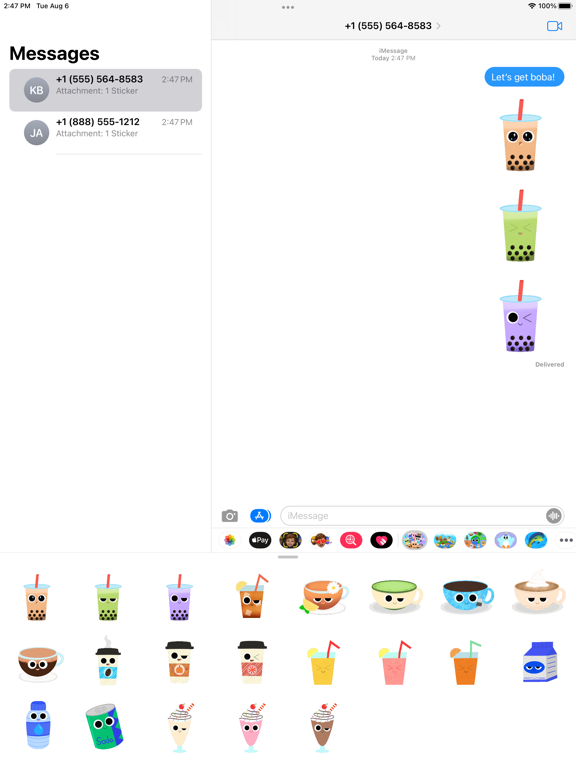 Capturas de pantalla de Dazzling Drinks Sticker Pack iPad 