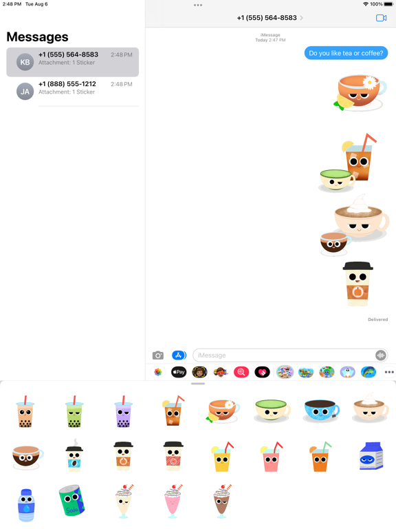 Capturas de pantalla de Dazzling Drinks Sticker Pack iPad 