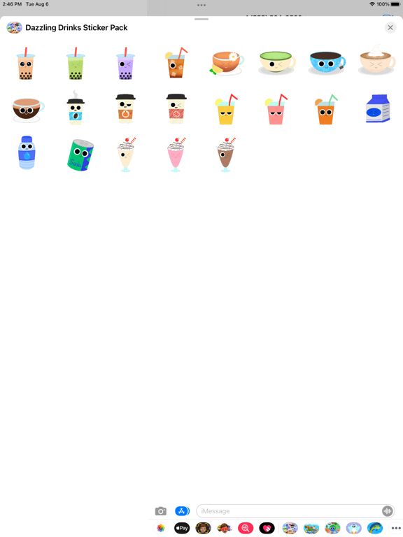 Capturas de pantalla de Dazzling Drinks Sticker Pack iPad 