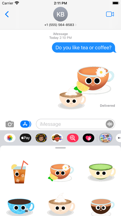 Capturas de pantalla de Dazzling Drinks Sticker Pack