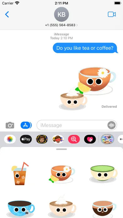 Tangkapan layar Dazzling Drinks Sticker Pack