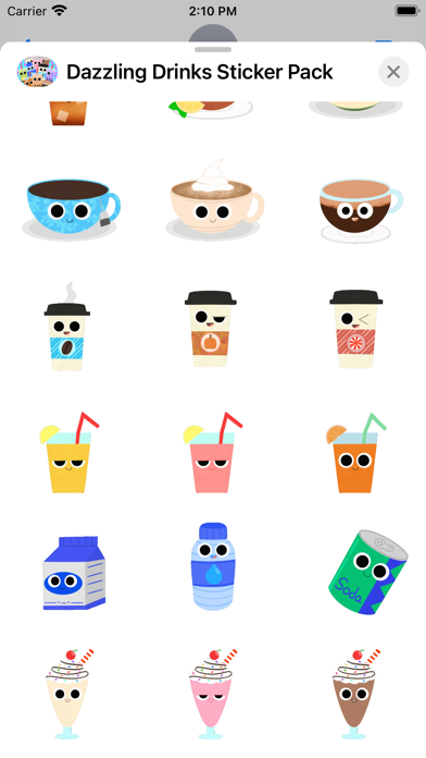 Capturas de pantalla de Dazzling Drinks Sticker Pack