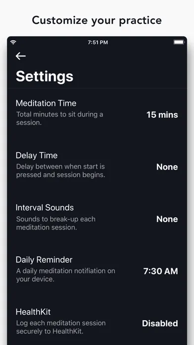 Tangkapan layar Center Meditation Timer