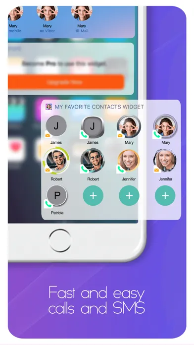My Contacts Home Screen Widget Screenshots