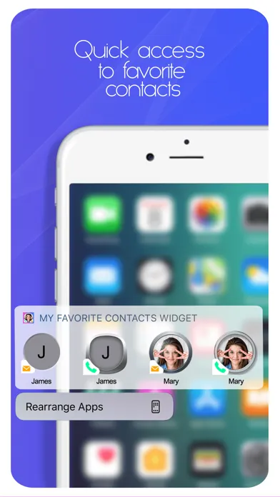 My Contacts Home Screen Widget Screenshots