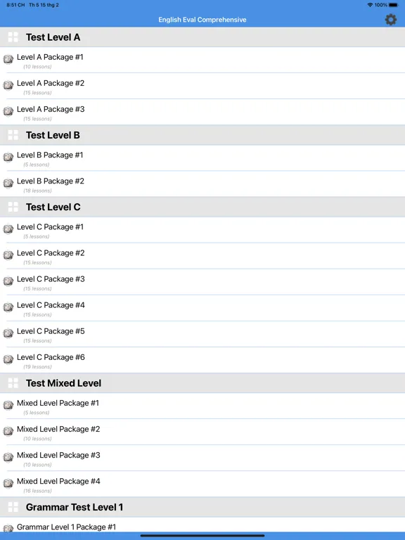 English Eval Comprehensive iPad  Ekran Görüntüleri
