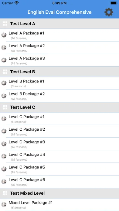 English Eval Comprehensive Ekran Görüntüleri